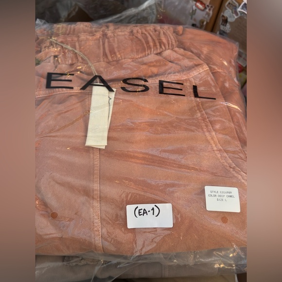 Easel Wide Leg Pants in Rust - Picture 12 of 16